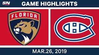 NHL Game Highlights | Panthers vs. Canadiens – March 26, 2019