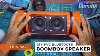Tutorial PVC Speaker DIY BOOMBOX! | Cara Buat Speaker Bluetooth Boombox Menggunakan Pipa PVC