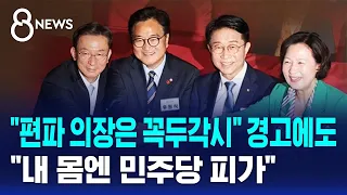 "편파 의장은 꼭두각시" 경고에도…"내 몸엔 민주당 피가" / SBS 8뉴스