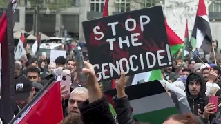 Thousands join rally in Amsterdam in support of Palestinians in Gaza Strip