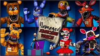 FNAF AR - Damaged Animatronics VOL #1 FULL JUMPSCARES & Workshop animations!