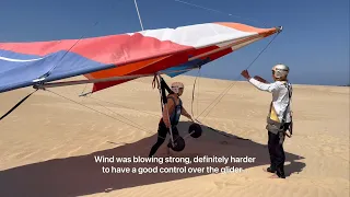 Vlog 26: Hang Gliding Ground Handling lesson at Kitty Hawk HG Flight School, it was windy!!