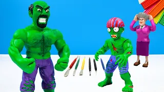 Making Francis Hulk from Scary Teacher 3D with clay 💀 Scary Teacher 3D 💀 Polymer Clay Tutorial