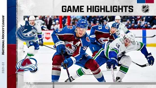 Canucks @ Avalanche 3/23 | NHL Highlights 2022