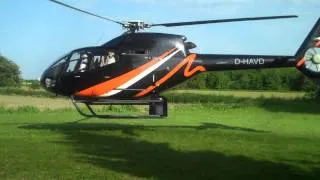 Hubschrauberstart vor dem Parkhotel Heidehof in Ingolstadt