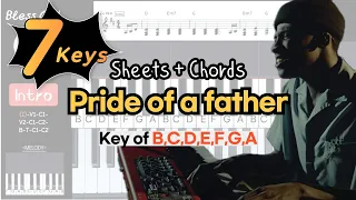 Pride Of A Father- Hillsong Young & Free | Key of B,C,D,E,F,G,AㅣPiano coverㅣWorship Piano Tutorials