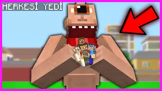 TEPEGÖZ ŞEHİRDEKİ HERKESİ YEDİ! 😱 - Minecraft