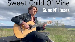 Guns N' Roses - Sweet Child O' Mine | Acoustic Guitar Cover on Classical Fingerstyle Guitar