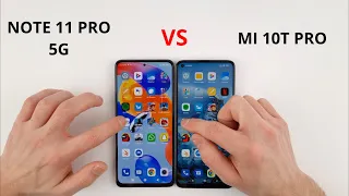 Xiaomi Redmi Note 11 Pro 5G vs Mi 10T Pro SPEED TEST