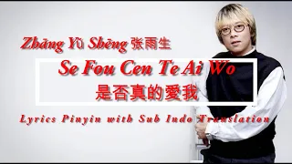 Zhāng Yǔ Shēng 张雨生 -  se fou cen te ai wo 是否 真的愛我 Lyrics Pinyin sub Indo