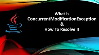 How to Resolve Concurrent Modification Exception In Java