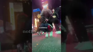 Notti Osama Gets Sturdy in Times Square