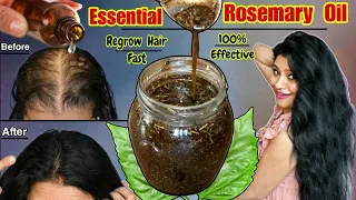 Homemade Essential Rosemary Oil To Regrow Hair Fast Naturally And Get Thick Hair Permanently .