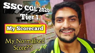 My SSC CGL 2020 Tier 1 Scorecard - My Normalised Score