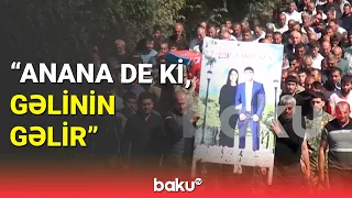 Canına qıyan Arzunun nəşi sevgilisi şəhid Vəli Mustafayevin yanında dəfn edilib