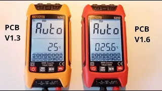 Aneng SZ02 V1.3 & V1.6 multimeter raw test and comparison (XT-V2, FS2202, ZL122). V1.3 bad design❗