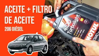 Cambio de aceite y de filtro de aceite PEUGEOT 206 2.0 HDI🛢