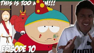 SATAN VS JESUS | South Park season 1 episode 10 | First time reaction