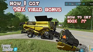 How you Could get 98% Yield Bonus - Farming Simulator 22