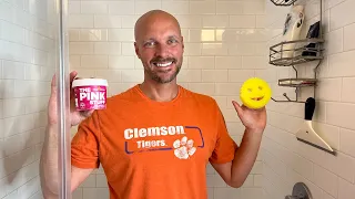 CLEANING HACK - How to Clean Shower Glass with MIRACLE Pink Stuff & Scrub Daddy