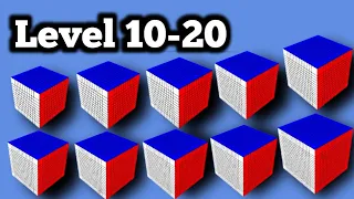 Solving 10 Rubik's Cubes in one take | Level 10-20 | virtual solve