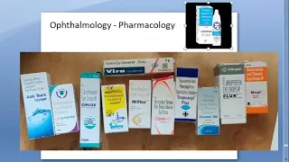 Ophthalmology Common medication medicines prescribed drugs eye drops pharmacology