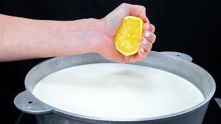 Pressez le citron dans le lait. Nous ne mangeons que du fromage maison depuis 1 an !