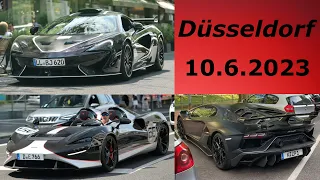 Carspotting Highlights Dusseldorf 10.6.2023!(Mclaren Elva, McLaren 620R, SVJ, 2x 488 Pista...)