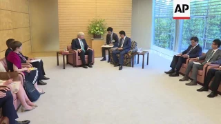 Japan PM Abe meets UK FM Johnson in Tokyo