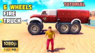 HOW TO CREATE 6 WHEELS FIRE TRUCK | OFF THE ROAD HD OPEN WORLD DRIVING GAME