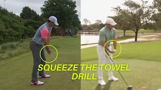 Rory McIlroy Golf Swing Drill - Squeeze the Towel