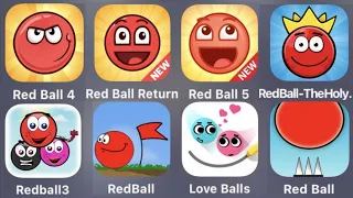 Red Ball 4,Red Ball Return,Red Ball 5,Red Ball Holy Treasure,Red Ball 3,Red Ball 1,Love Balls