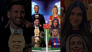 Balloon D'or Winners (Ronaldo, Messi, Haaland) 🆚 Alisha Lehmann, Celine Dept, Alexia Putellas) 💥🥵🥊😳