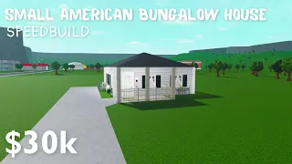 30k | Small American Bungalow House | Bloxburg Speedbuild