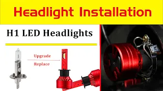 How To Install H1 LED Headlight - Aftermarket Halogen Bulb Replacement