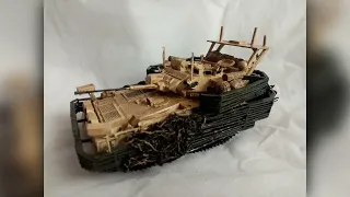 1/35th scale Scimitar tank with bar armour