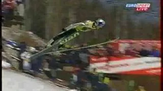 Adam Małysz - 225m - Planica 2003 - Trial Round - Old Personal best (very emotional commentary)