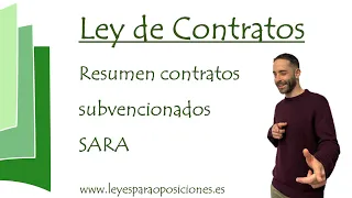 Ley Contratos - Resumen contratos subvencionados SARA