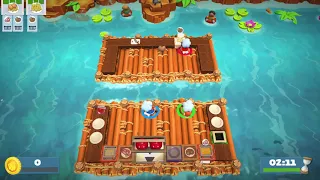 Overcooked 2 Level 2-1 4 stars. 3 players co-op