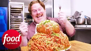 Making St Louis' Monstrous Meatball & Spaghetti Dish | Man v Food