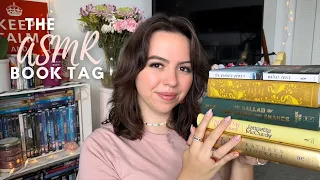 The ASMR Book Tag (book triggers, book tapping, page turning, spine scratching, tracing, whispering)