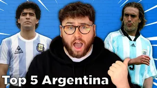 THE TOP 5 BEST ARGENTINA FOOTBALL SHIRTS EVER! 🇦🇷