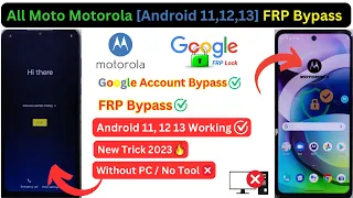 All Moto Motorola FRP Bypass Android 11, 12, 13 Google Account New Update security patch Trick ✅