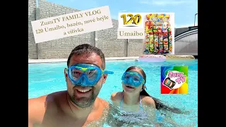 ZuzuTV FAMILY VLOG - 120 Umaibo, bazén, nové brýle a vířivka 👨‍👩‍👧