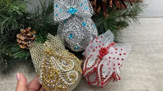 🎄3- ИДЕИ!  🎄ШИКАРНЫЕ НОВОГОДНИЕ ШАРЫ🎄МК/ DIY CHIC CHRISTMAS BALLS -3 IDEAS🎄