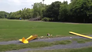 Restored J3 Piper Cub First flight and crash.