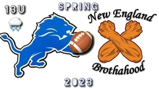 BRICK CITY LIONS 🏈 NEW ENGLAND BROTHAHOOD 13U FULLGAME HIGHLIGHT 2023 NON LEAGUE ☔️ GAME.