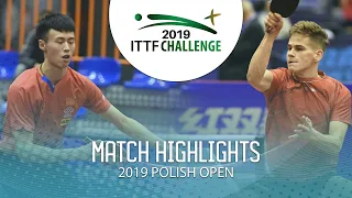 Xu Haidong vs Marco Golla | 2019 ITTF Polish Open Highlights (Group)