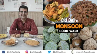 Old Delhi Monsoon सावन Special Food Walk I कमलगट्टा, घेवर, अनरसे ,फेनी, रेत वाली छल्ली, सुंदर जलेबी