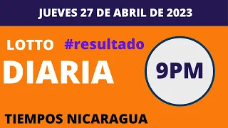 Resultados | Diaria 9:00 PM Lotto Nica hoy jueves 27 abril  2023. Loto Jugá 3, Loto Fechas